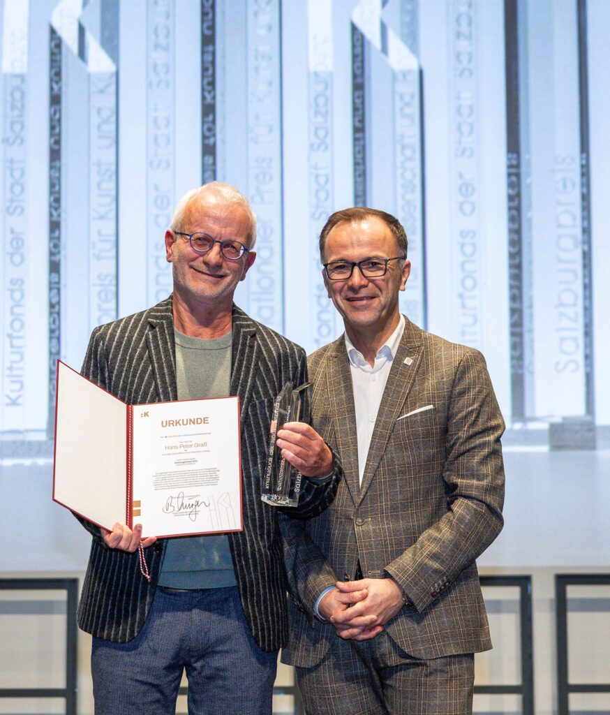 Kulturfonds Preisverleihung 2025 Bürgermeister Bernhard Auinger und Hans Peter Graß